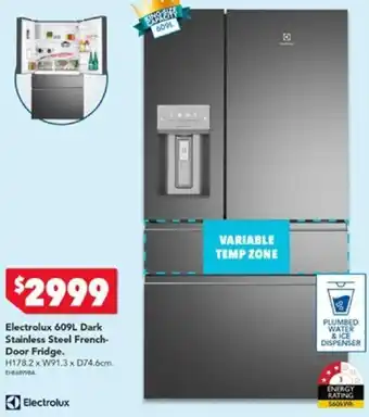Harvey Norman Electrolux 609L Dark Stainless Steel French-Door Fridge. offer
