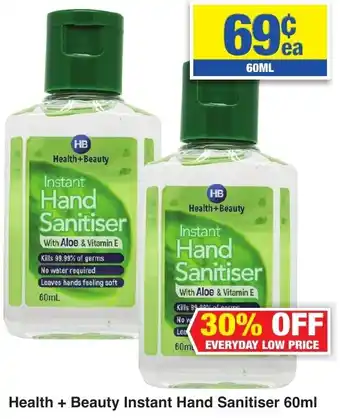 My Chemist Health + Beauty Instant Hand Sanitiser 60ml offer