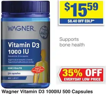 My Chemist Wagner Vitamin D3 1000IU 500 Capsules offer