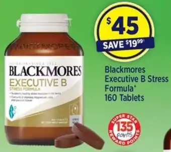 Star Discount Chemist Blackmores Executive B Stress Formula* offer