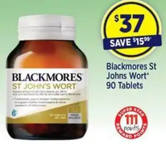 Star Discount Chemist Blackmores St Johns Wort 90 Tablets offer