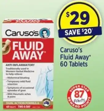 Caruso's Fluid Away* 60 Tablets