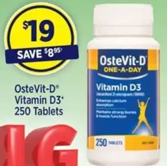Star Discount Chemist OsteVit-D Vitamin D3* 250 Tablets offer