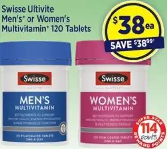 Star Discount Chemist Swisse Ultivite Men's* or Women's Multivitamin* 120 Tablets offer