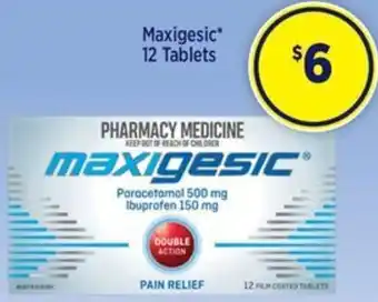 Star Discount Chemist Maxigesic* 12 Tablets offer