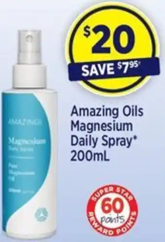 Star Discount Chemist Amazing Oils Magnesium Daily Spray* 200mL offer