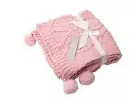 Baby Bunting Bilbi Jessy Chenille Pram Blanket Rose offer