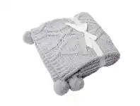 Baby Bunting Bilbi Jessy Chenille Pram Blanket Silver offer
