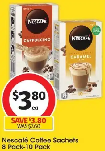 Coles Nescafé Coffee Sachets 8 Pack-10 Pack offer