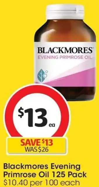Coles Blackmores Evening Primrose Oil 125 Pack offer