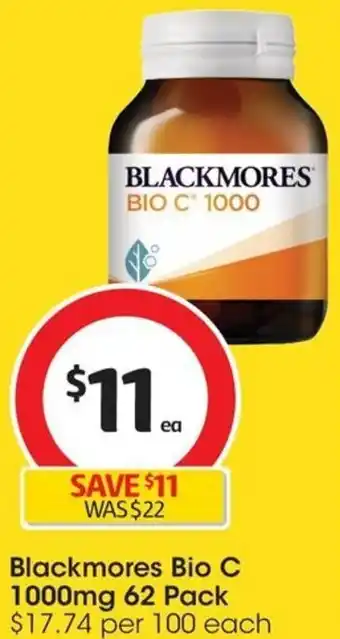 Coles Blackmores Bio C 1000mg 62 Pack offer