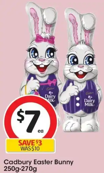 Coles Cadbury Easter Bunny 250g-270g offer