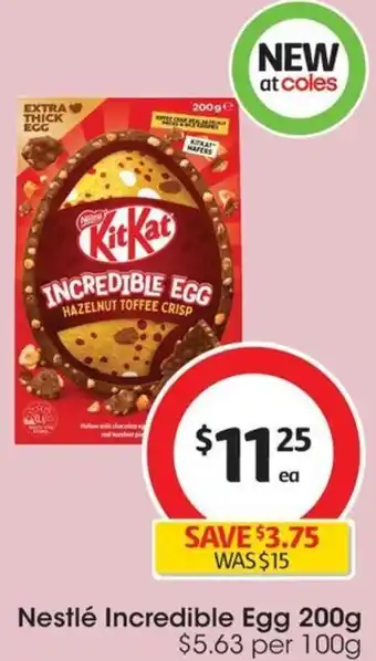 Coles Nestlé Incredible Egg 200g offer