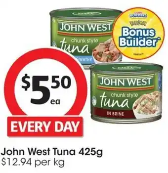 Coles John West Tuna 425g offer