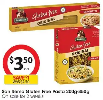 Coles San Remo Gluten Free Pasta 200g-350g offer