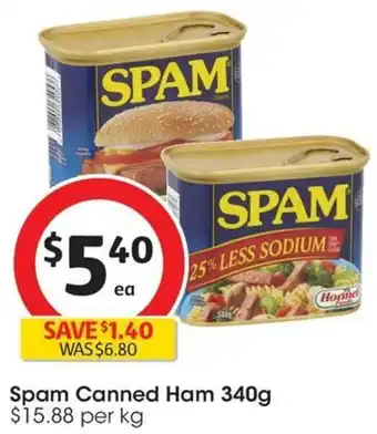 Coles Spam Canned Ham 340g offer