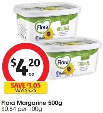 Coles Flora Margarine 500g offer