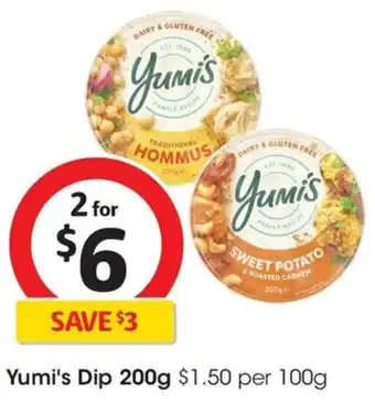 Coles Yumi's Dip 200g offer
