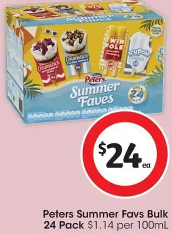 Coles Peters Summer Favs Bulk 24 Pack offer