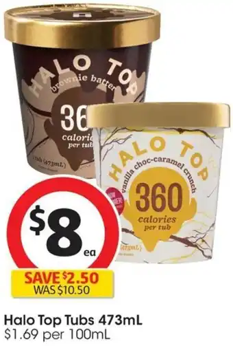 Coles Halo Top Tubs 473mL offer