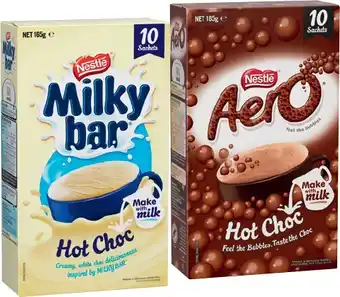 IGA Nestlé Aero or Milky Bar Hot Choc Sachets 10 Pack offer