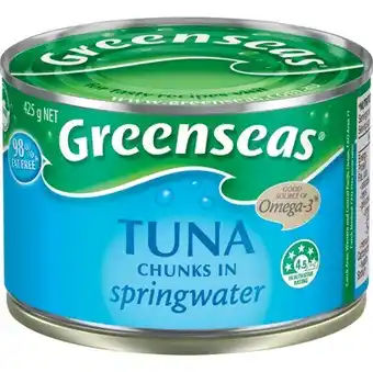 IGA Greenseas Tuna Chunks in Springwater 425g offer