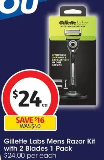 Coles Gillette Labs Mens Razor Kit with 2 Blades 1 Pack offer