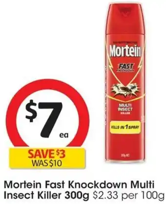 Coles Mortein Fast Knockdown Multi Insect Killer 300g offer