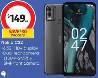 Coles Nokia C22 offer