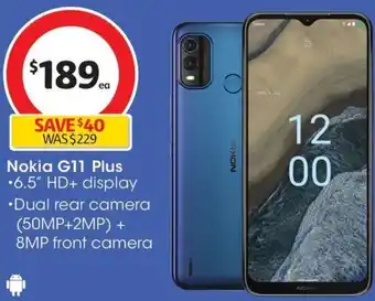 Coles Nokia G11 Plus offer