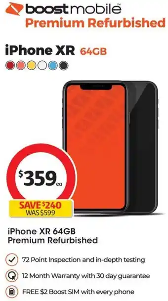 Coles iPhone XR 64GB offer