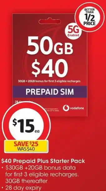 Coles Prepaid Plus Starter Pack offer