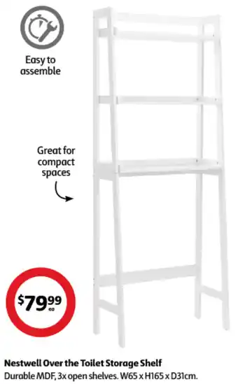 Coles Nestwell Over the Toilet Storage Shelf offer