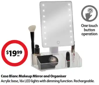 Casa Blanc Makeup Mirror and Organiser