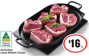 IGA Australian Lamb Midloin Chops per kg offer