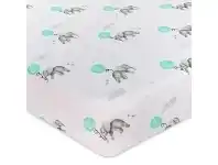 Baby Bunting Living Textiles Elephant Cot Fitted Sheet Elephant Aqua offer