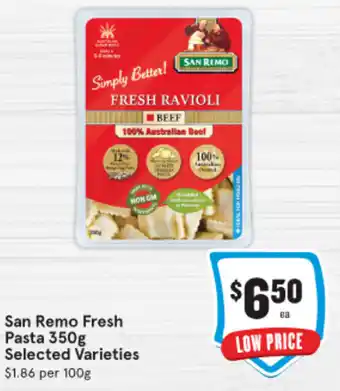 IGA San Remo Fresh Pasta 350g offer