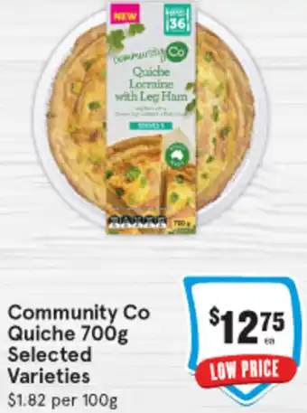 IGA Community Co Quiche 700g offer