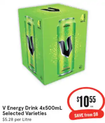 IGA V Energy Drink 4x500mL offer