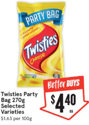 IGA Twisties Party Bag 270g offer
