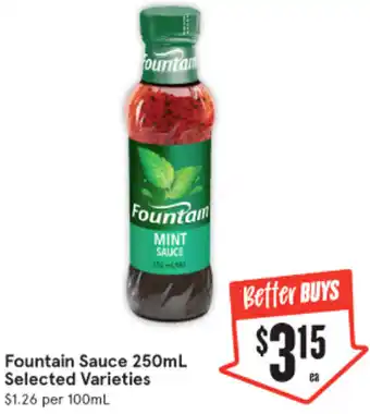 IGA Fountain Sauce 250mL offer