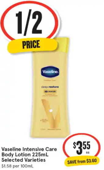 Vaseline Intensive Care Body Lotion 225mL