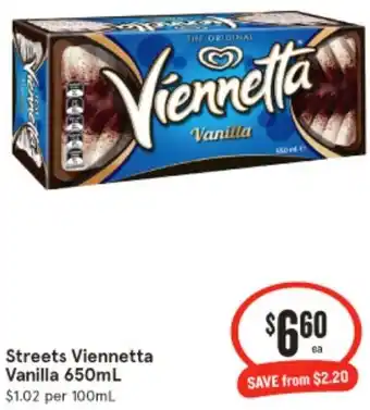 IGA Streets Viennetta Vanilla 650mL offer