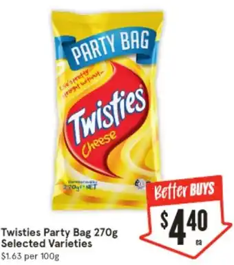 IGA Twisties Party Bag 270g offer