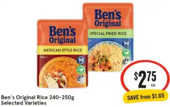 IGA Ben's Original Rice 240-250g offer