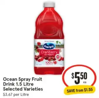 Ocean Spray Fruit Drink 1.5 Litre