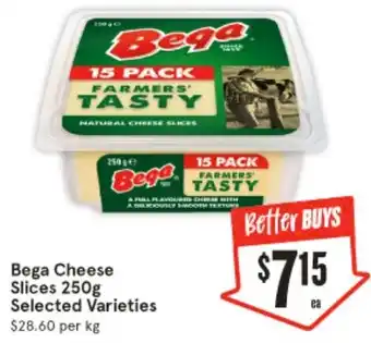 IGA Bega Cheese Slices 250g offer