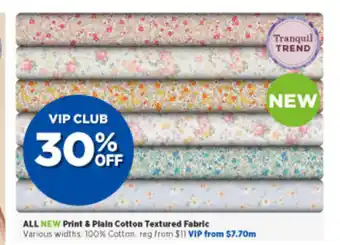 Spotlight All New Print & Plain Cotton Textured Fabric offer