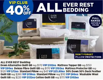 Spotlight ALL EVER REST Bedding offer