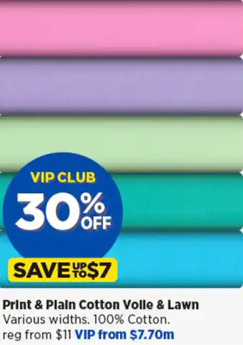 Spotlight Print & Plain Cotton Volle & Lawn offer